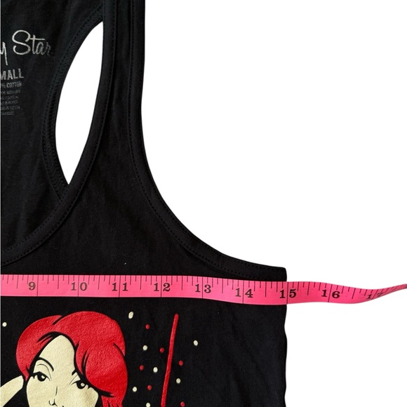 NWT CHARM SCHOOL REJECTS LONG BODY RACERBACK TANK RED AND BLACK SIZES S, L & XL - Picture 7 of 9